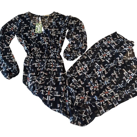 NWT Show Me Your Mumu Jocelyn Black Print Maxi Dress Women's Small S